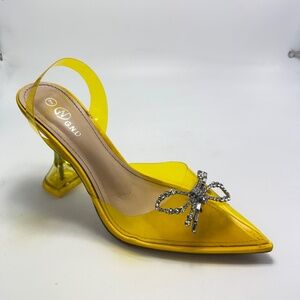 Chic Transparent Heels with Bow jelly heel sandal1932